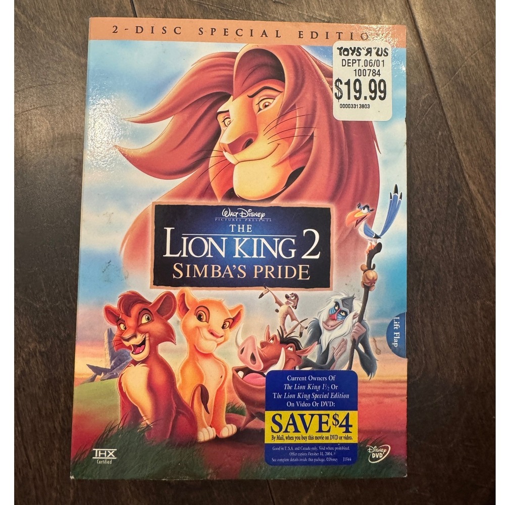 SEALED The Lion King 2: Simbas Pride - Special Edition (DVD, 2004, 2-Disc Set)